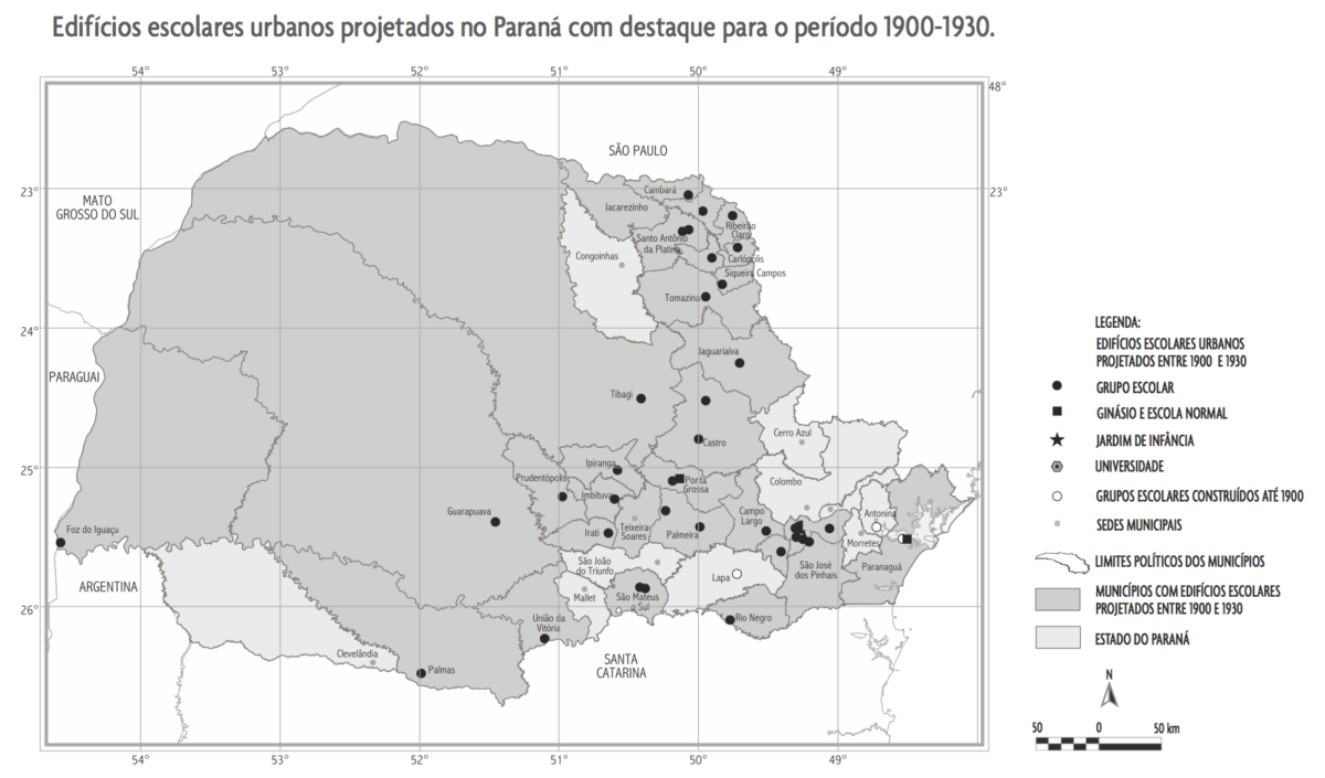 Edifícios escolares construídos no Paraná entre 1900 e 1930