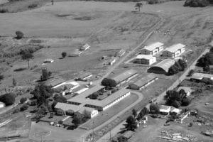 Vista aérea da Escola de Trabalhadores Rurais de Guarapuava - sem data.