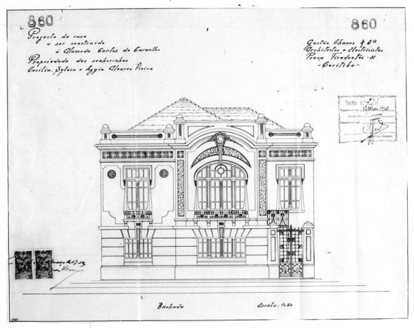 1 – Desenho da fachada principal.