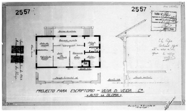 2 – Planta do pavimento térreo e corte.