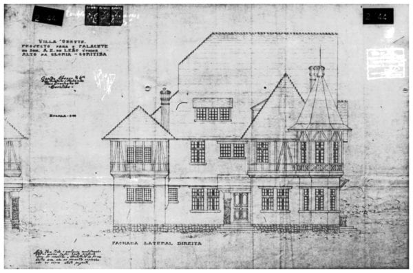 2 – Desenho da fachada lateral direita.