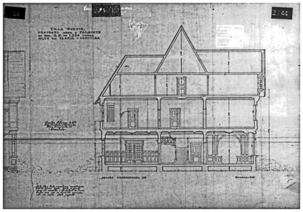 5 – Planta do corte transversal da residência.