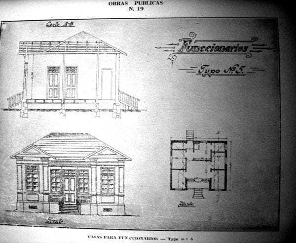 10 - Fachada, planta e corte de Casa Tipo Nº 5 (1924/1925).