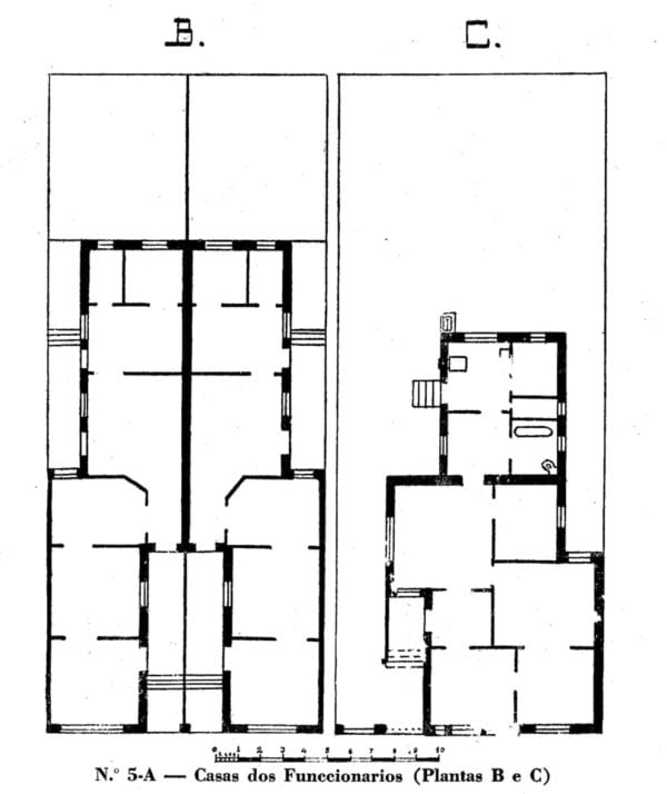 4 - Planta de casa para Funcionários: Classes B e C (1923/1924);