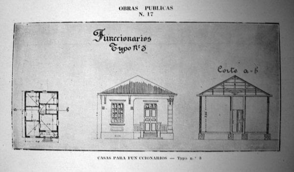 7 - Fachada, planta e corte de Casa Tipo Nº 3 (1924/1925).