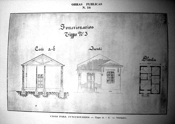 8 - Fachada, planta e corte de Casa Tipo Nº 3 - variante (1924/1925).