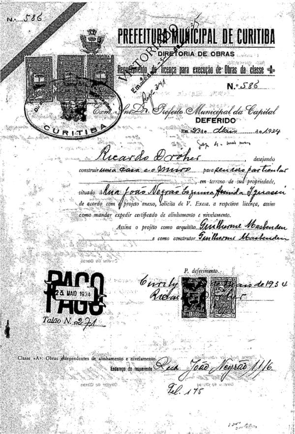 CPAEFC Registro 109 Imagem 4a Alvará 586