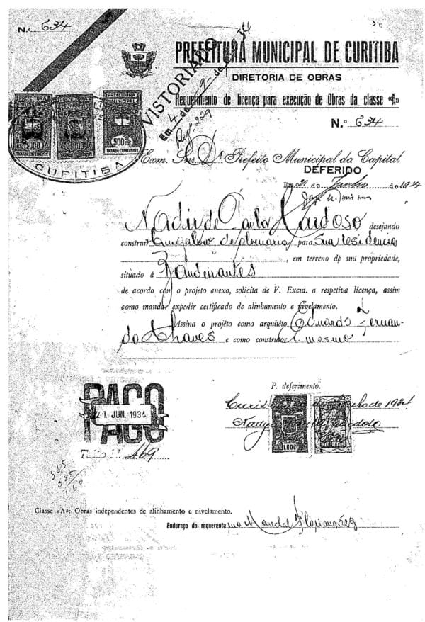 CPAEFC Registro 111 Imagem 2a Alvará 634