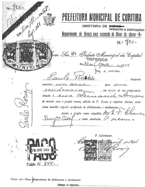 CPAEFC Registro 120 Imagem 2a Alvará 720