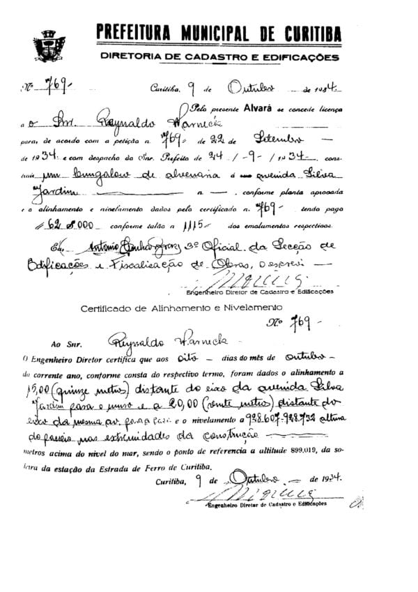 CPAEFC Registro 123 Imagem 2e Alvará 769