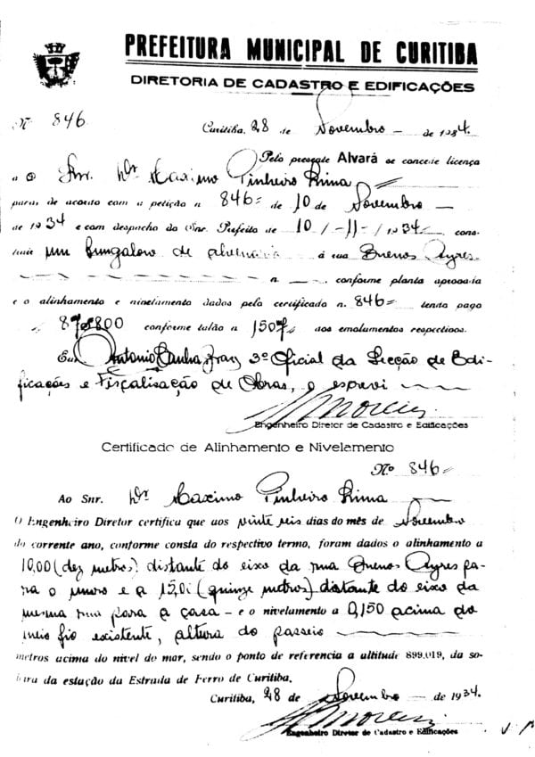 CPAEFC Registro 125 Imagem 2f Alvará 846