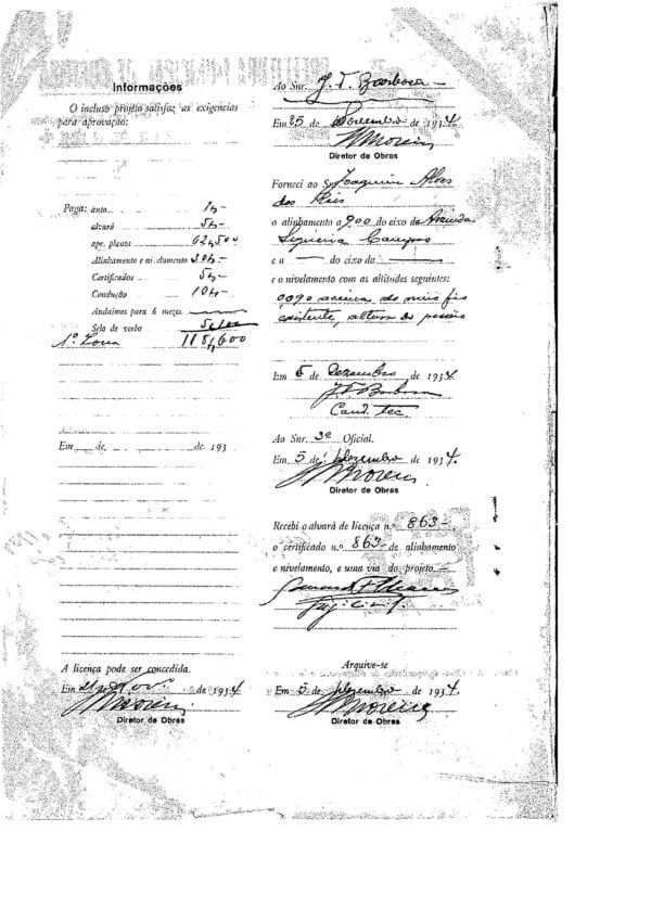 CPAEFC Registro 126 Imagem 3b Alvará 863