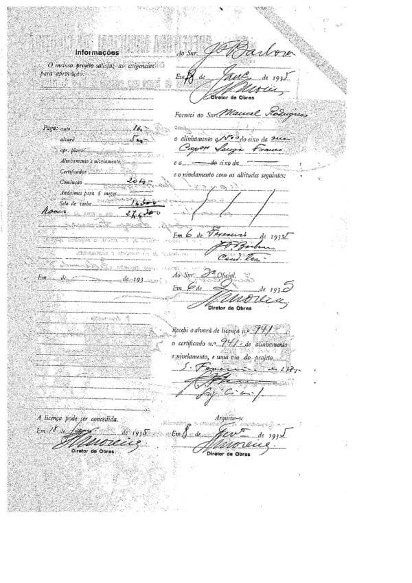 CPAEFC Registro 133 Imagem 2b Alvará 941