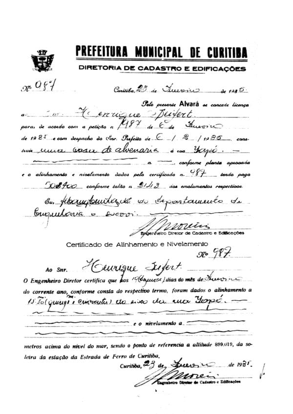 CPAEFC Registro 134 Imagem 2d Alvará 987