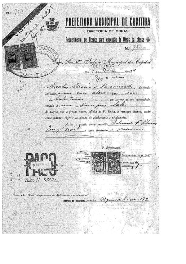 CPAEFC Registro 135 Imagem 2a Alvará 988