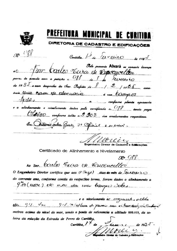 CPAEFC Registro 135 Imagem 2d Alvará 988