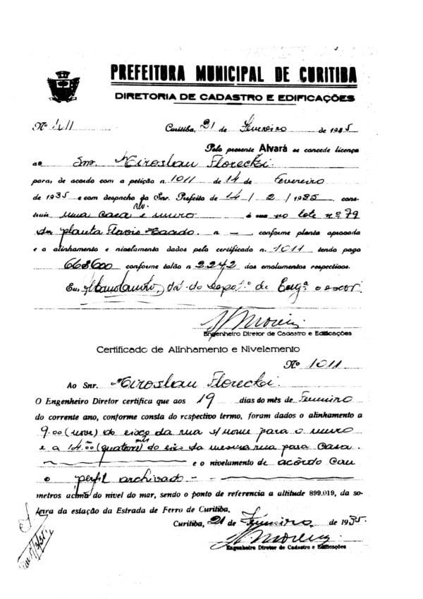 CPAEFC Registro 136 Imagem 2d Alvará 1011