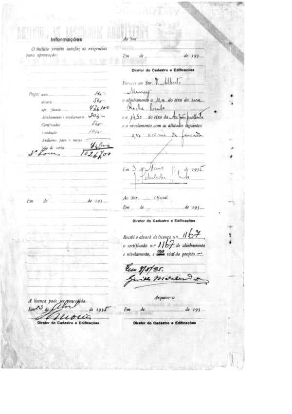 CPAEFC Registro 143 Imagem 3b Alvará 1167