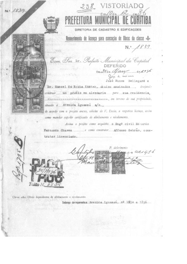 CPAEFC Registro 167 Imagem 2a Alvará 1839