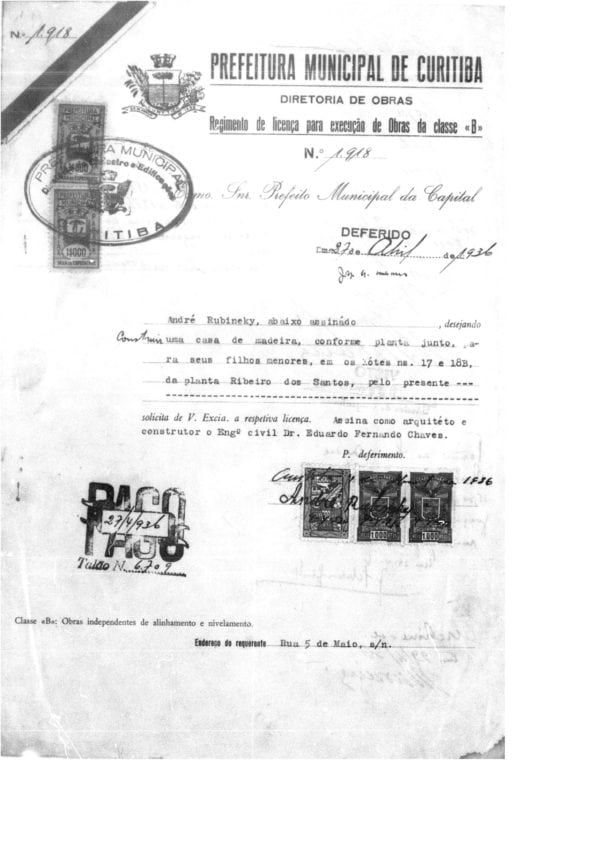 CPAEFC Registro 169 Imagem 2a Alvará 1474