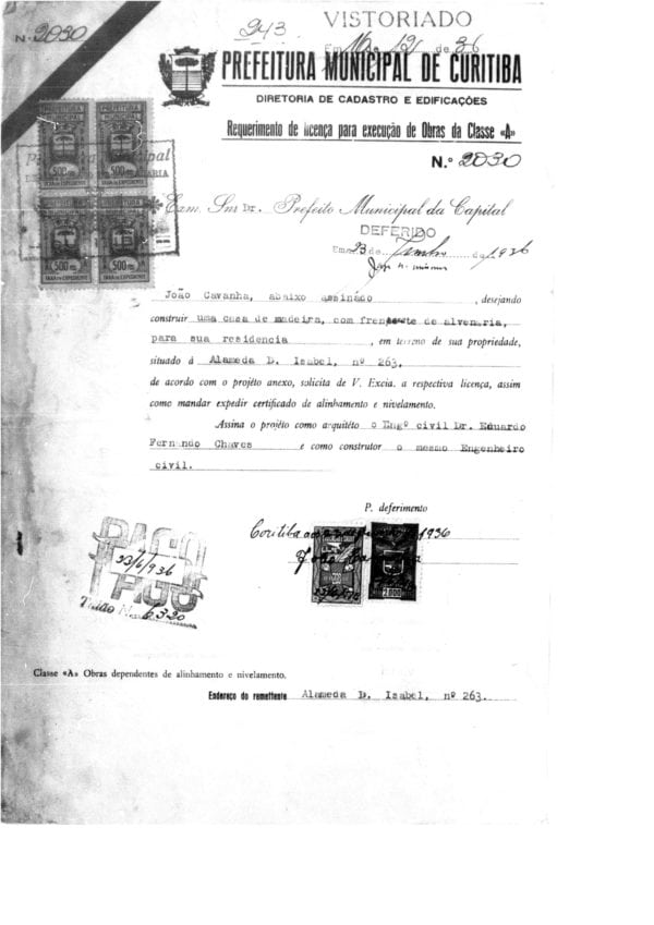 CPAEFC Registro 173 Imagem 2a Alvará 2030