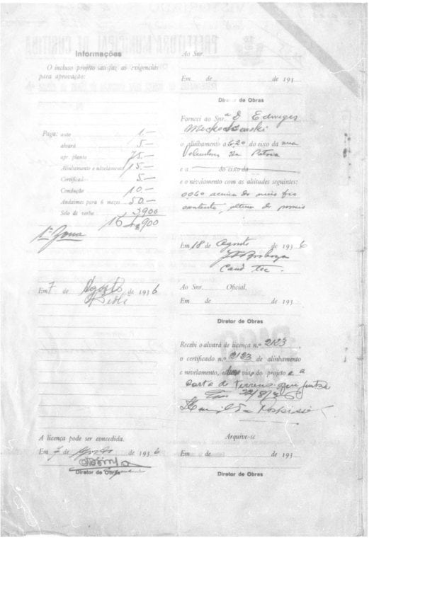 CPAEFC Registro 174 Imagem 2b Alvará 2123