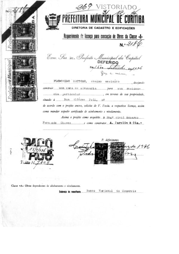 CPAEFC Registro 178 Imagem 2a Alvará 2186