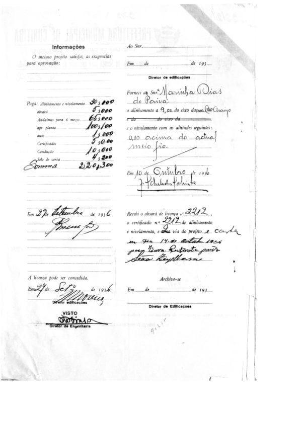 CPAEFC Registro 180 Imagem 2b Alvará 2212