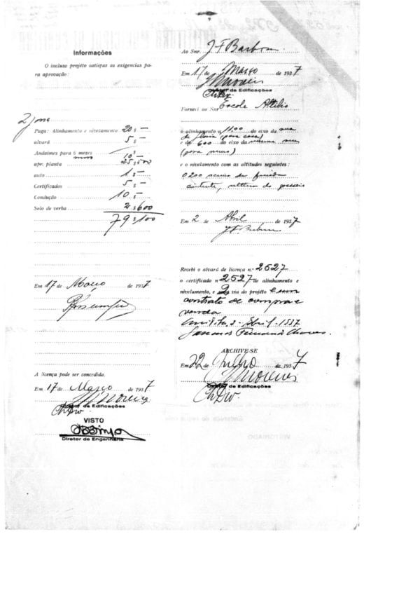 CPAEFC Registro 187 Imagem 2c Alvará 2527