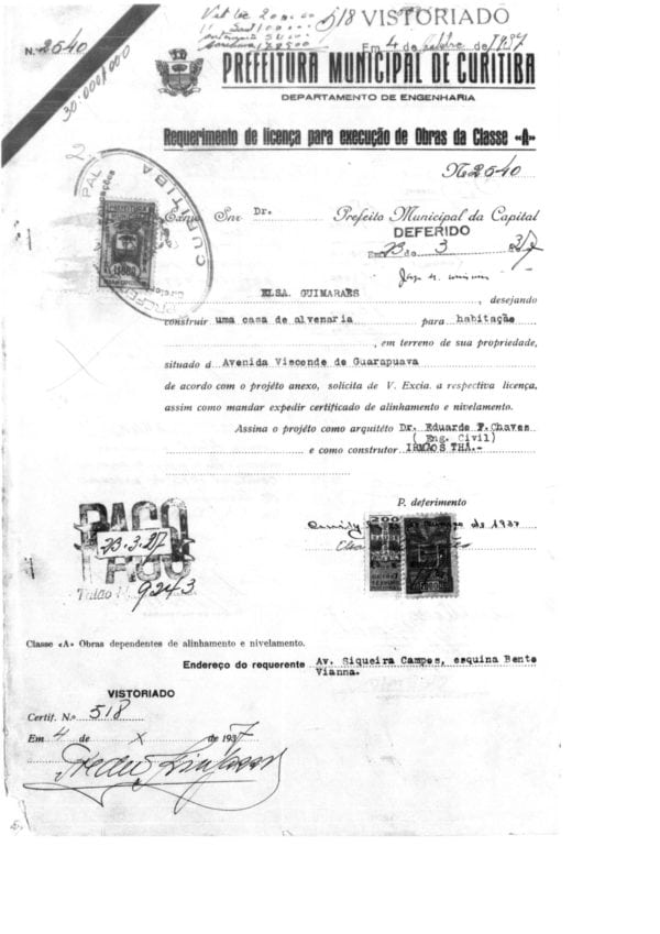 CPAEFC Registro 190 Imagem 3a Alvará 2540