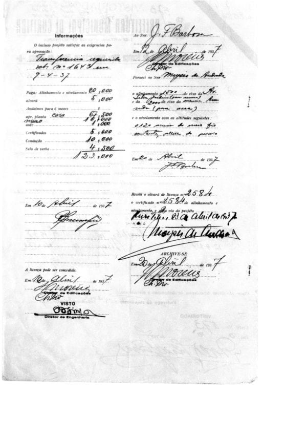 CPAEFC Registro 191 Imagem 4b Alvará 2584