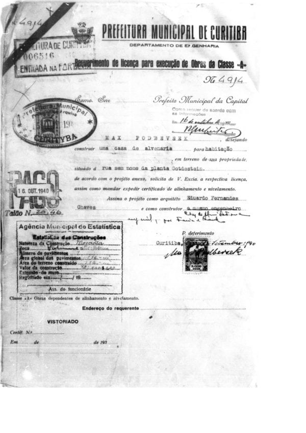 CPAEFC Registro 209 Imagem 2a Alvará 4914