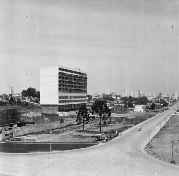 Construção do Centro Cívico, em Curitiba - década de 1950