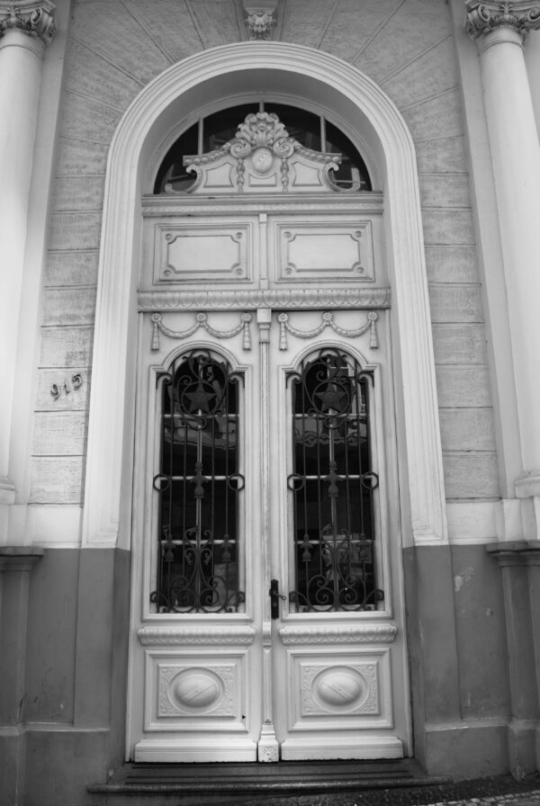 Detalhe da porta principal. Casa Andrade Muricy, em Curitiba - 2008.