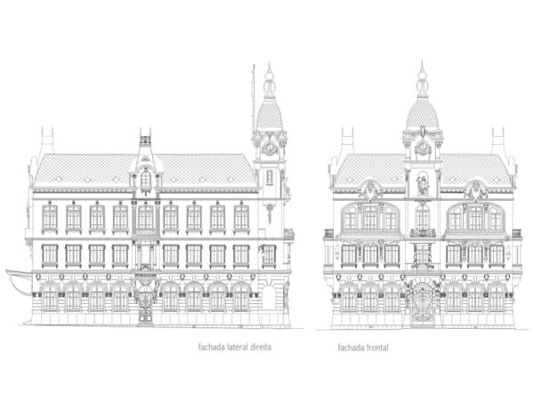 Fachadas do Paço Municipal de Curitiba - 1916.