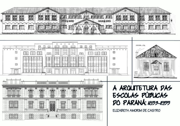 Livro Arquitetura das Escolas do Paraná - Capa frente - Memória Urbana