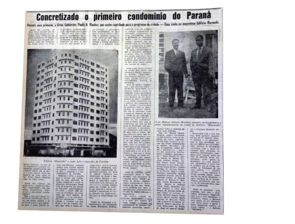 Matéria sobre o Edifício Marumby publicada em 1947.