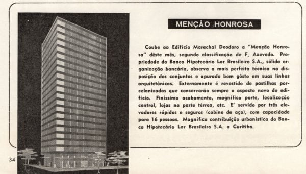 Matéria sobre o Edifício Marechal Deodoro publicada em 1947.