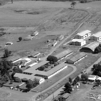 Vista aérea da Escola de Trabalhadores Rurais de Guarapuava - sem data.