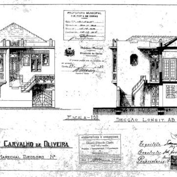 1 - Projeto Arquitetônico com a fachada do
imóvel e corte.