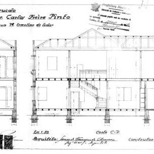 1 – Planta com cortes A-B e C-D