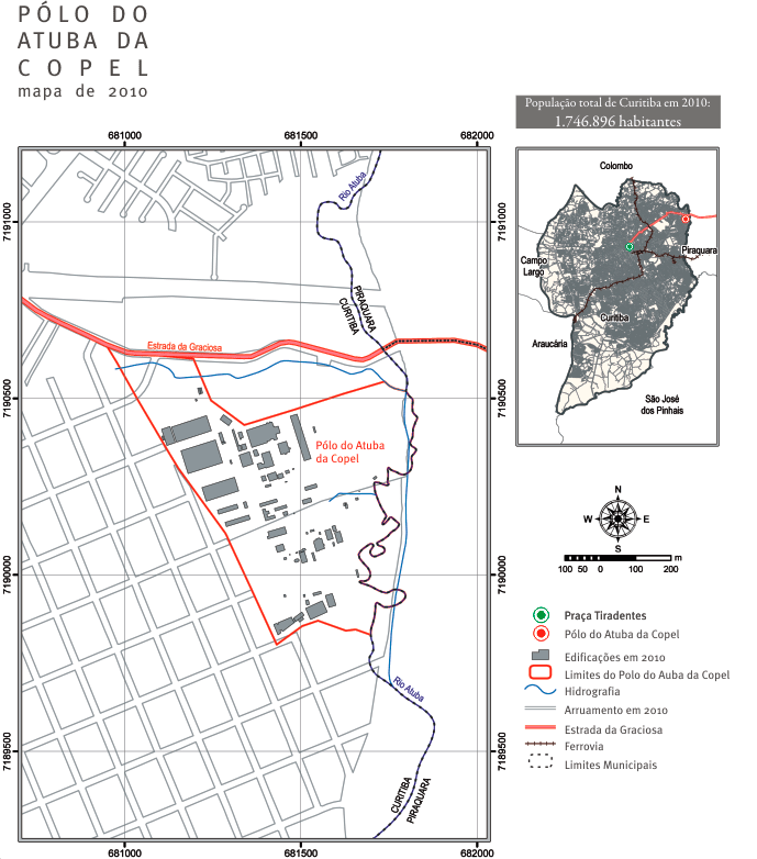 mapa o conjunto arquitetonico 2010